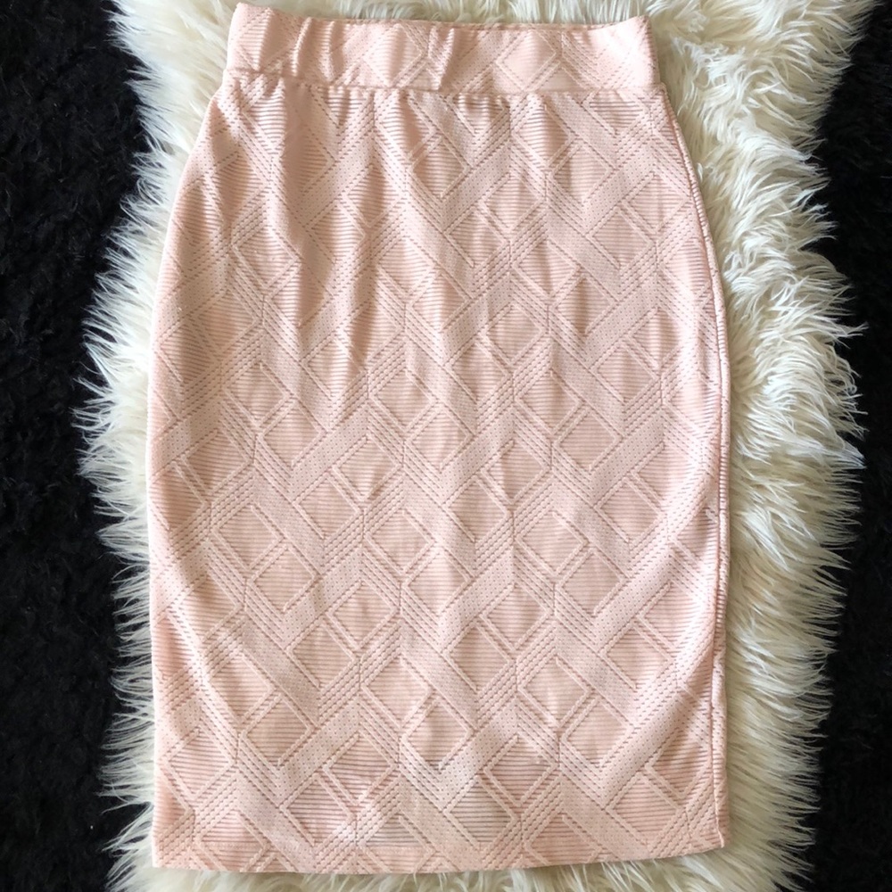 Blush Pink Pencil Skirt